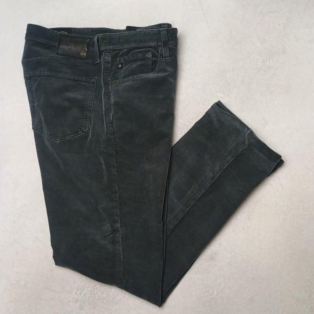 AG Adriano Goldschmied Pants Men 36x34 Gray Everett Corduroy Slim Straight Work